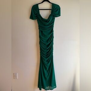 Hello Molly Your Brilliance Mesh Maxi Dress Green
